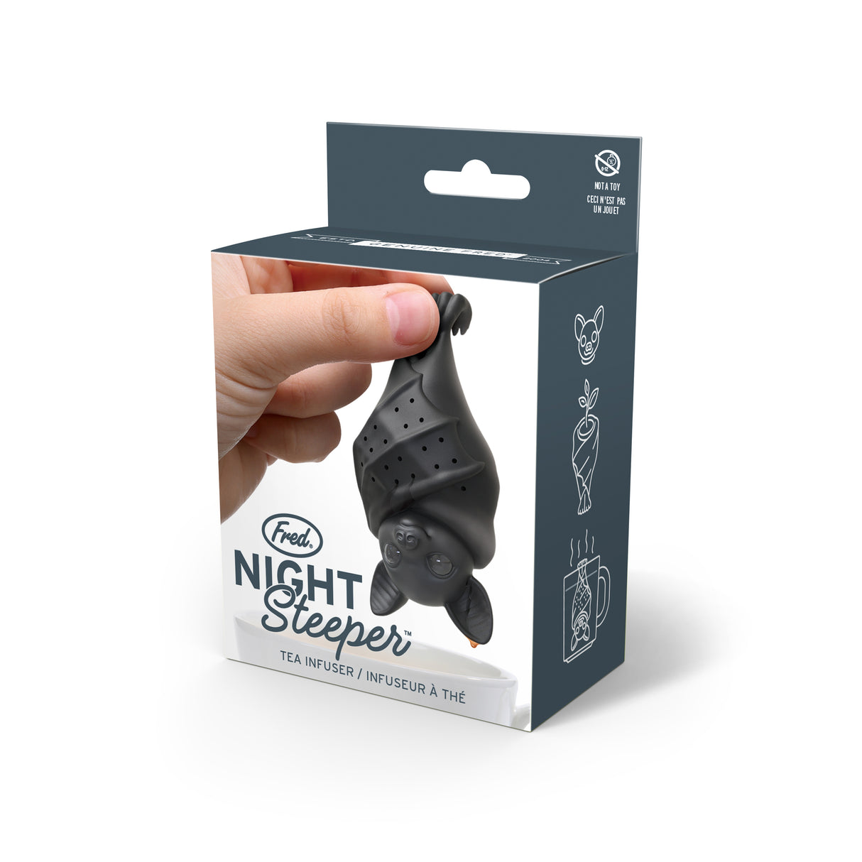 Fred Night Steeper - Bat Tea Infuser Black
