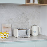 Davis & Waddell Newbury Vintage 4 Slice Toaster Cream