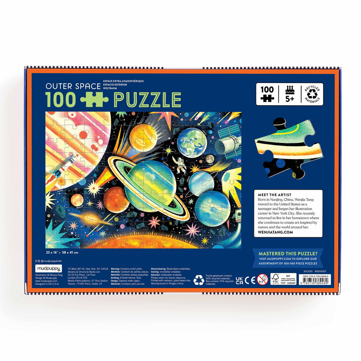 Mudpuppy Outer Space Puzzle - 100pcs Multi-Coloured